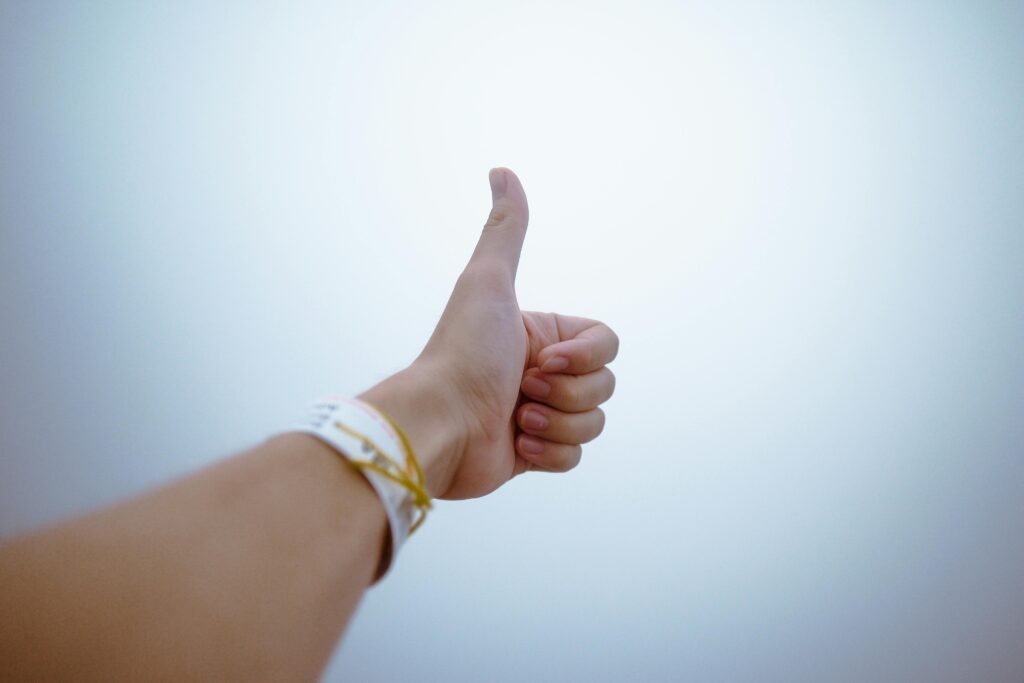 A big thumbs up